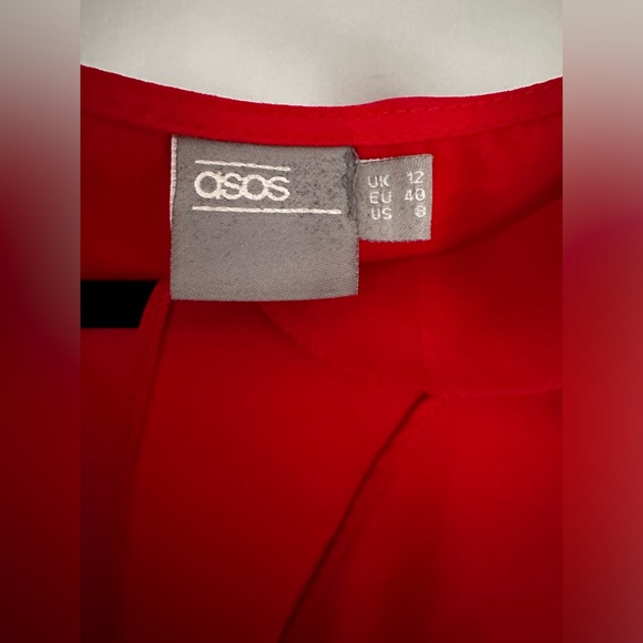Red ASOS peplum top - Picture 4 of 4
